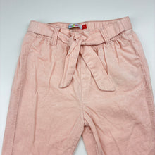 Load image into Gallery viewer, Girls Higgledee, pink cotton corduroy pants, elasticated, EUC, size 1,  