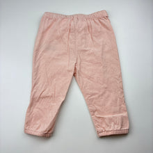 Load image into Gallery viewer, Girls Higgledee, pink cotton corduroy pants, elasticated, EUC, size 1,  