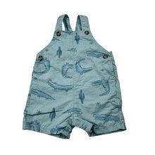 Load image into Gallery viewer, Boys Carter's, blue cotton crocodile shortalls, EUC, size 0,  