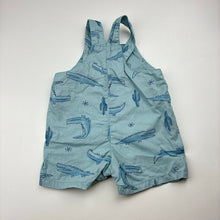 Load image into Gallery viewer, Boys Carter's, blue cotton crocodile shortalls, EUC, size 0,  