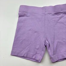 Load image into Gallery viewer, Girls Anko, purple cotton blend elasticated bike shorts, FUC, size 5,  