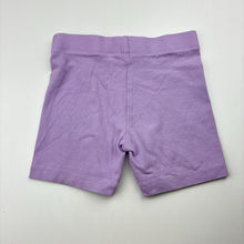 Load image into Gallery viewer, Girls Anko, purple cotton blend elasticated bike shorts, FUC, size 5,  