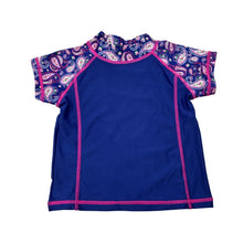 Load image into Gallery viewer, Girls Lily &amp; Dan, paisley short sleeve rashie, EUC, size 1,  