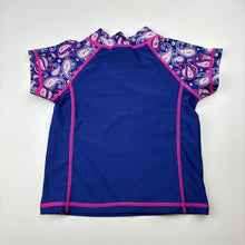 Load image into Gallery viewer, Girls Lily &amp; Dan, paisley short sleeve rashie, EUC, size 1,  