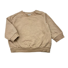 Load image into Gallery viewer, Unisex H&amp;M, beige organic cotton fleece lined sweater, GUC, size 0,  