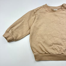 Load image into Gallery viewer, Unisex H&amp;M, beige organic cotton fleece lined sweater, GUC, size 0,  