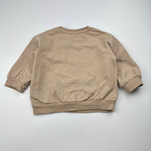 Load image into Gallery viewer, Unisex H&amp;M, beige organic cotton fleece lined sweater, GUC, size 0,  