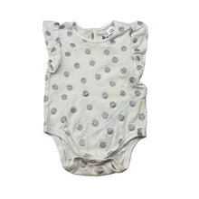 Load image into Gallery viewer, Girls Cotton On, cotton short sleeve bodysuit, silver glitter dots, EUC, size 000,  