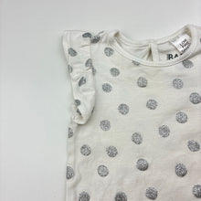 Load image into Gallery viewer, Girls Cotton On, cotton short sleeve bodysuit, silver glitter dots, EUC, size 000,  