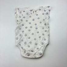 Load image into Gallery viewer, Girls Cotton On, cotton short sleeve bodysuit, silver glitter dots, EUC, size 000,  