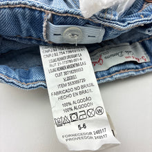 Load image into Gallery viewer, Girls Kids Denim Girl, blue denim shorts, adjustable, GUC, size 5-6,  