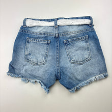 Load image into Gallery viewer, Girls Kids Denim Girl, blue denim shorts, adjustable, GUC, size 5-6,  
