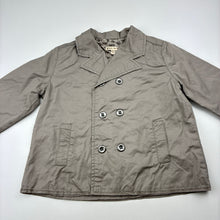 Load image into Gallery viewer, Unisex grain de blé, grey cotton lightweight trench jacket, EUC, size 1-2,  