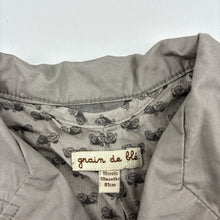 Load image into Gallery viewer, Unisex grain de blé, grey cotton lightweight trench jacket, EUC, size 1-2,  