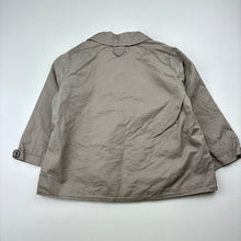 Load image into Gallery viewer, Unisex grain de blé, grey cotton lightweight trench jacket, EUC, size 1-2,  