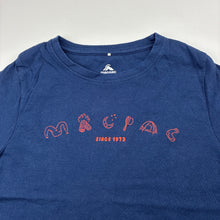 Load image into Gallery viewer, Unisex Macpac, navy organic cotton t-shirt, GUC, size 10,  