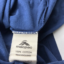 Load image into Gallery viewer, Unisex Macpac, navy organic cotton t-shirt, GUC, size 10,  