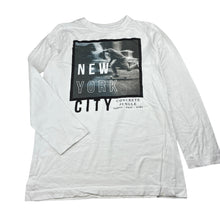 Load image into Gallery viewer, Boys Target, white cotton long sleeve t-shirt, skateboard, FUC, size 10,  
