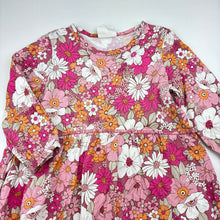 Load image into Gallery viewer, Girls Cotton On, floral cotton long sleeve dress, FUC, size 2, L: 48cm