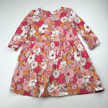 Load image into Gallery viewer, Girls Cotton On, floral cotton long sleeve dress, FUC, size 2, L: 48cm