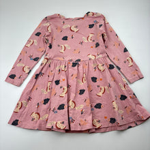 Load image into Gallery viewer, Girls Anko, hedgehog print cotton long sleeve dress, FUC, size 2, L: 45cm