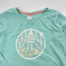Load image into Gallery viewer, Girls Target, turquoise cotton long sleeve t-shirt, rabbit, FUC, size 7,  