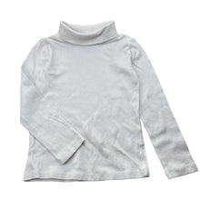 Load image into Gallery viewer, Unisex Mini Mango, white cotton turtleneck long sleeve t-shirt, EUC, size 5,  