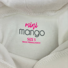 Load image into Gallery viewer, Unisex Mini Mango, white cotton turtleneck long sleeve t-shirt, EUC, size 5,  