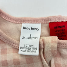 Load image into Gallery viewer, Girls Baby Berry, gingham cotton sleeping bag, GUC, size 3,  