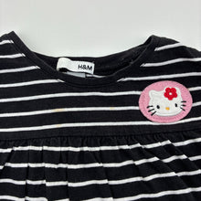 Load image into Gallery viewer, Girls H&amp;M, striped cotton top, Hello Kitty, GUC, size 8,  