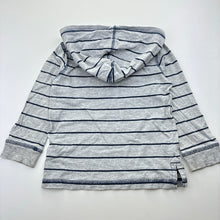 Load image into Gallery viewer, Boys H&amp;T, grey striped hooded long sleeve top, FUC, size 3,  