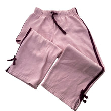 Load image into Gallery viewer, Girls Mango, pink fleece lined track pants, elasticated, Inside leg: 43cm, FUC, size 5,  