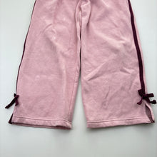 Load image into Gallery viewer, Girls Mango, pink fleece lined track pants, elasticated, Inside leg: 43cm, FUC, size 5,  