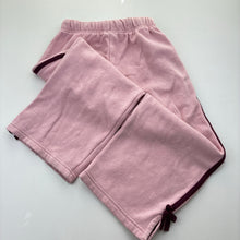 Load image into Gallery viewer, Girls Mango, pink fleece lined track pants, elasticated, Inside leg: 43cm, FUC, size 5,  
