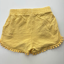 Load image into Gallery viewer, Girls Brilliant Basics, yellow cotton shorts with lace and tassel trim, FUC, size 6,  