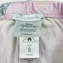 Load image into Gallery viewer, Girls Pottery Barn Kids, Disney Princess pink organic cotton pyjama pants, FUC, size 8,  