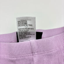 Load image into Gallery viewer, Girls Disney, Toy Story purple cotton blend ribbed pants, Inside leg: 29.5cm, GUC, size 2,  