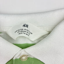 Load image into Gallery viewer, Unisex H&amp;M, striped cotton polo top, EUC, size 7-8,  