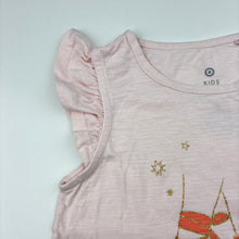 Load image into Gallery viewer, Girls Target, pink organic cotton ruffle t-shirt, FUC, size 4,  
