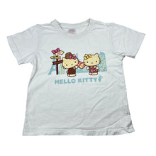 Load image into Gallery viewer, Girls Hello Kitty, white cotton t-shirt, FUC, size 8,  
