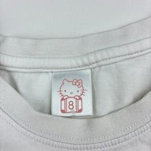 Load image into Gallery viewer, Girls Hello Kitty, white cotton t-shirt, FUC, size 8,  