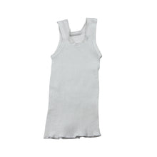 Load image into Gallery viewer, Unisex Bonds, white cotton ribbed singlet, GUC, size 000,  