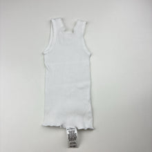 Load image into Gallery viewer, Unisex Bonds, white cotton ribbed singlet, GUC, size 000,  
