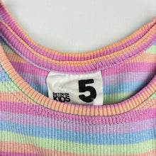 Load image into Gallery viewer, Girls Cotton On, cotton blend ribbed dress, wash fade &amp; marks lower front, FUC, size 5, L: 61cm