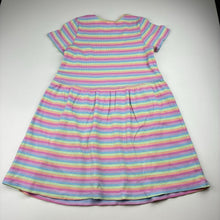 Load image into Gallery viewer, Girls Cotton On, cotton blend ribbed dress, wash fade &amp; marks lower front, FUC, size 5, L: 61cm