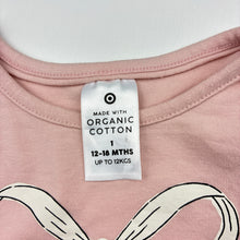 Load image into Gallery viewer, Girls Target, pink organic cotton blend long sleeve t-shirt, FUC, size 1,  