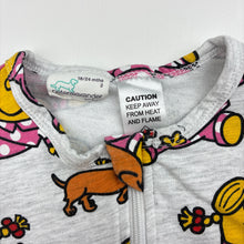 Load image into Gallery viewer, Girls Peter Alexander, Mr. Men Little Miss grey cotton blend zip romper, FUC, size 2,  