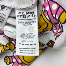 Load image into Gallery viewer, Girls Peter Alexander, Mr. Men Little Miss grey cotton blend zip romper, FUC, size 2,  