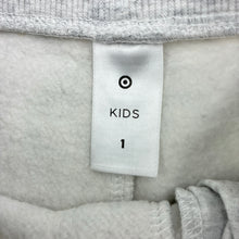 Load image into Gallery viewer, Unisex Target, grey cotton blend fleece lined pants, elasticated, GUC, size 1,  
