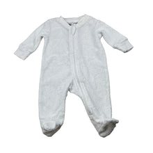 Load image into Gallery viewer, Unisex Anko, white cotton blend terry zip coverall, EUC, size 00000,  